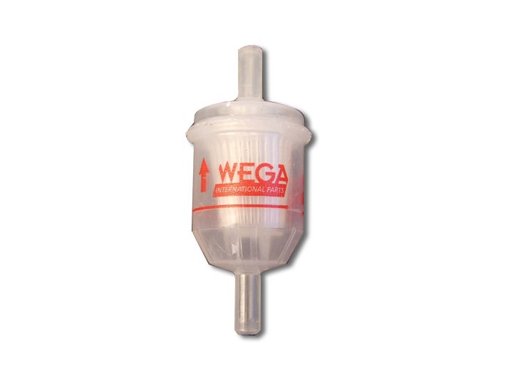 FILTRO DE COMBUSTIBLE UNIVERSAL GRANDE PLASTICO WEGA